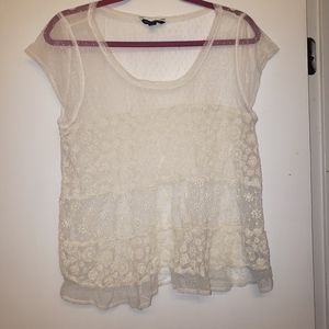 American Eagle lace short sleeve shirt (size Lg)